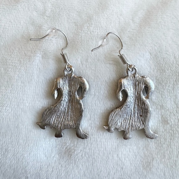 Dachshund Dog Dangle Sparkly Earrings New - Picture 5 of 6